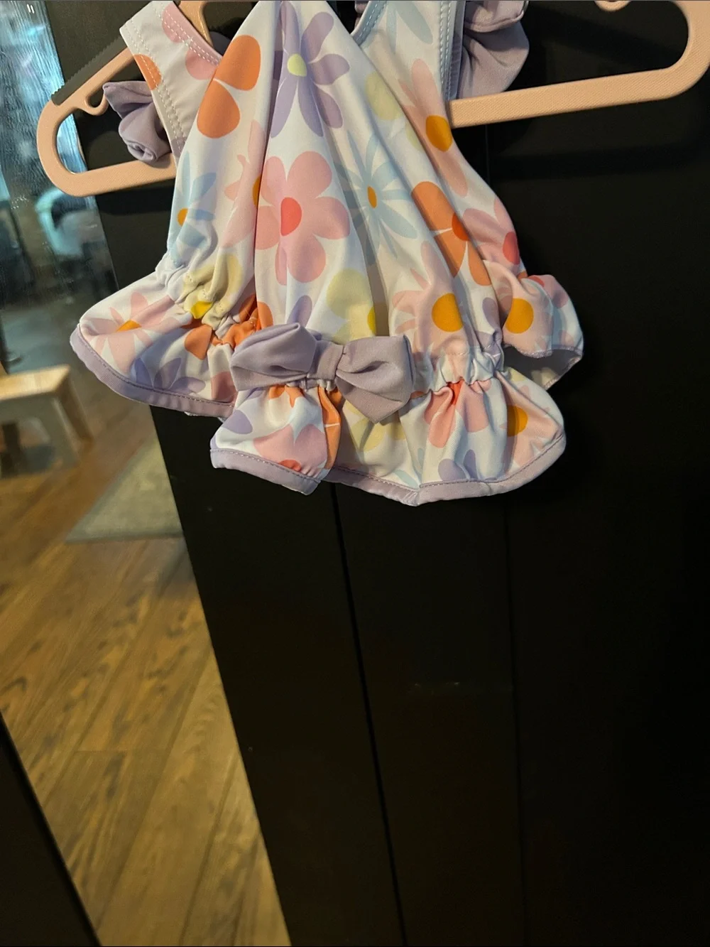Girls' Floral Ruffle 2 Pc SwimSuit in Pastel Multicolor